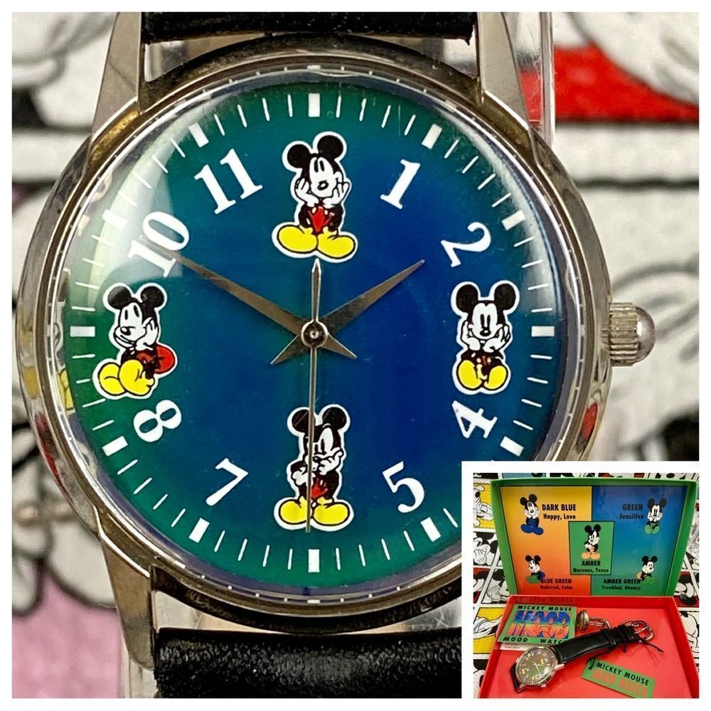 Vintage Fossil X Disney Mickey Mouse Color Changing “Mood” Watch